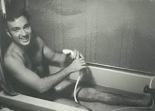 Todd in the camper tub