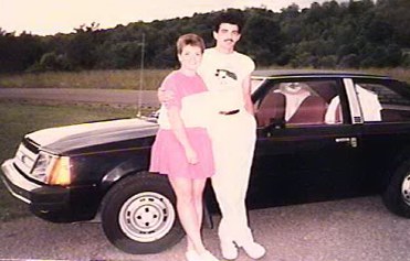 Shantay, Mike and the replacement for the Subaru.  A 1984 Escort.  We called it the Blizzard Wizard